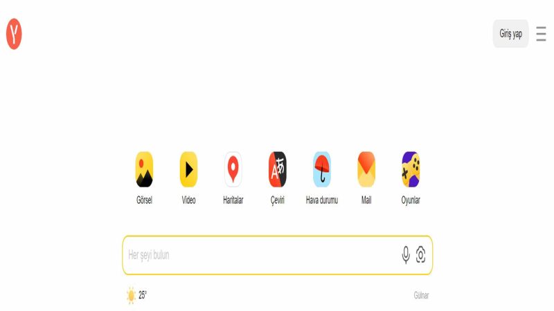 arama motorları yandex