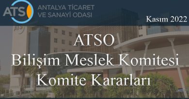 ATSO Bilişim Meslek Komitesi 2022 Ağustos Kararları