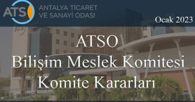 ATSO Bilişim Meslek Komitesi 2023 Ocak Kararları