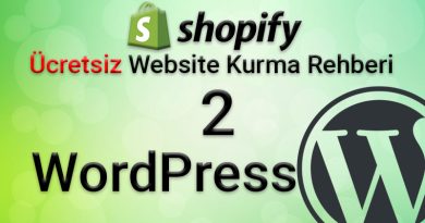 Shopify Ücretsiz Website Kurma Rehberi-2 WordPress